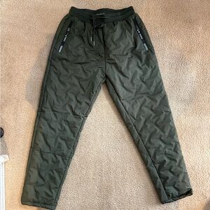 Men's New Sport Olive Green Fleece Lined Jogger Pants